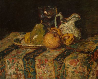 Martwa natura z owocami i dzbanem wina autorstwa Adolphe Joseph Thomas Monticelli