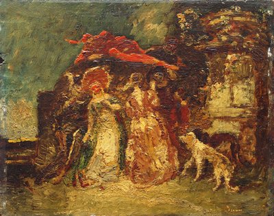 Nieznany obraz autorstwa Adolphe Joseph Thomas Monticelli
