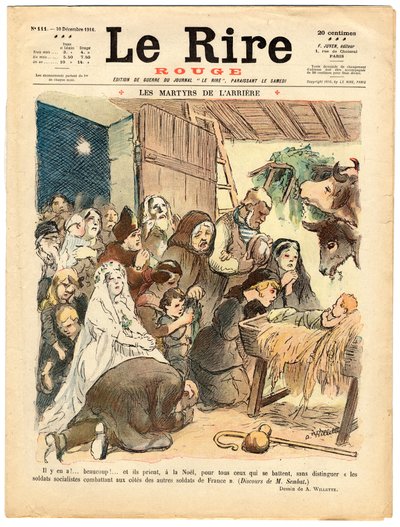 Okładka „Czerwonego śmiechu”, Satyryczna w kolorach autorstwa Adolphe Leon Willette