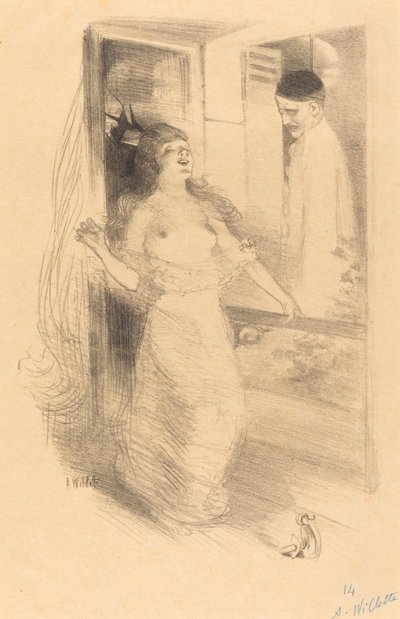 Wiszący Klaun (Pierrôt pendu) autorstwa Adolphe Leon Willette