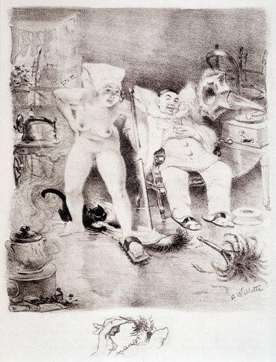 Lenistwo - rysunek Willette autorstwa Adolphe Leon Willette