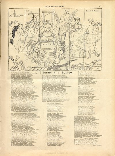 Courier francais, Satirique en B & B autorstwa Adolphe Leon Willette