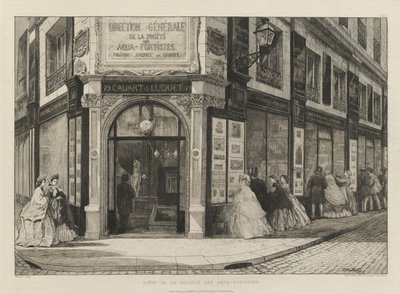 Siedziba Towarzystwa Aqua-Fortystów, 1864 autorstwa Adolphe Martial Potemont