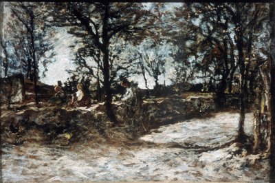 Krajobraz. Fontainebleau, XIX wiek. autorstwa Adolphe Joseph Thomas Monticelli