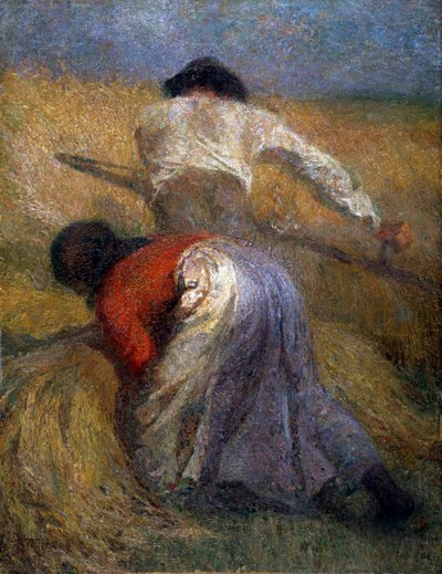 Żniwa, XIX wiek. autorstwa Adolphe Joseph Thomas Monticelli
