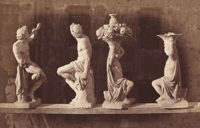 Cztery posągi, ok. 1868 r. (zdjęcie) autorstwa Adolphe Terris