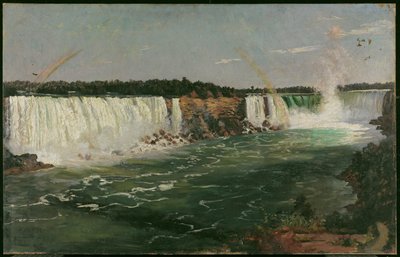 Wodospad Niagara latem, 1870 (szkliwo olejne i żywiczne na płótnie) autorstwa Adolphe Vogt