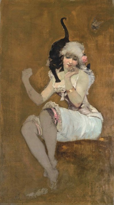 Para przyjaciół, ok. 1881 r. autorstwa Adolphe Willette