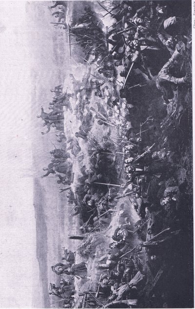 Zdobycie Malakoffa przez Francuzów, ilustracja z brytyjskich bitew na lądzie i morzu, 1915 autorstwa Adolphe Yvon