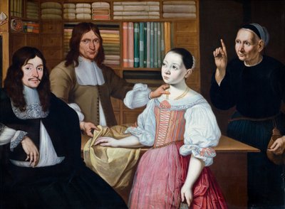 W sklepie Drapera autorstwa Adriaan Bloemaert