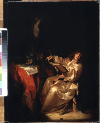 Autoportret. Obraz Adriaena van der Werffa (1659-1722). Olej na drewnie, 38,5 x 29 cm autorstwa Adriaan van der Werff