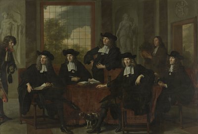 Kuratorzy Collegium Medicum w Amsterdamie, 1683 r. autorstwa Adriaen Backer