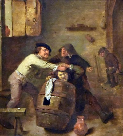Adriaen Brouwer (ok. 1605-przed 1 lutego 1638) Dwóch walczących chłopów MOU Oudenaarde 13-12-2018 autorstwa Adriaen Brouwer