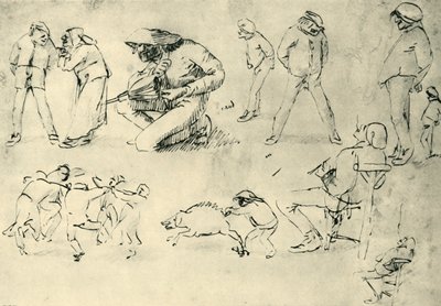 Studia postaci, początek XVII w., 1943. autorstwa Adriaen Brouwer