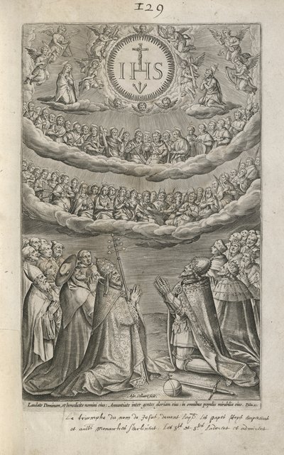 Adoracja Imienia Jezus autorstwa Adriaen Collaert