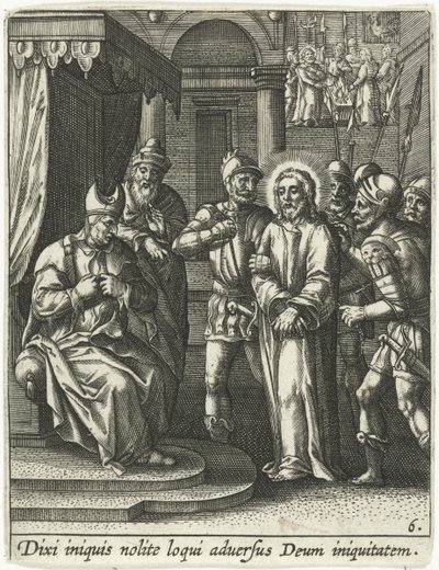 Chrystus przed Kajfaszem autorstwa Adriaen Collaert