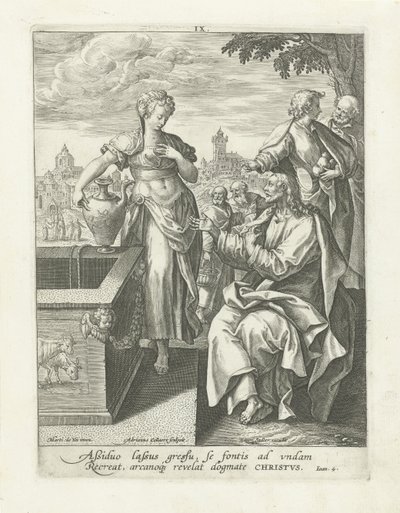 Rozmowa z Samarytanką Życie Chrystusa (tytuł serii) Vita I. Christi (tytuł serii) autorstwa Adriaen Collaert
