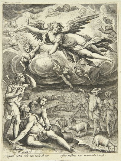 Zwiastowanie pasterzy autorstwa Adriaen Collaert