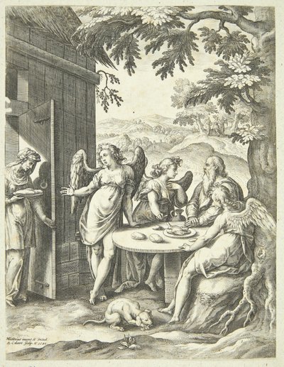 Zwiastowanie Izaaka autorstwa Adriaen Collaert
