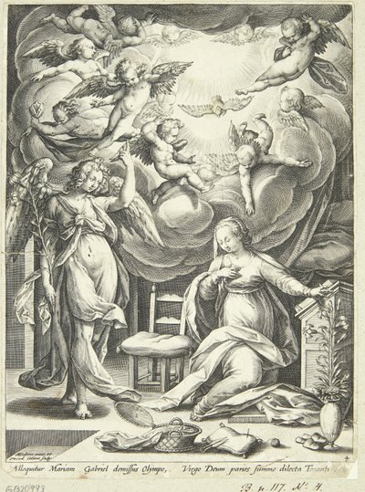 Zwiastowanie Maryi autorstwa Adriaen Collaert