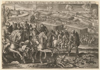 Oblężenie Wiednia przez wojska tureckie, 1529 autorstwa Adriaen Collaert