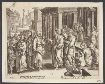 Oślepienie Elimas autorstwa Adriaen Collaert