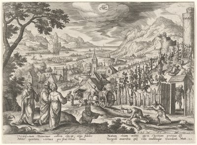 Przypowieść o niesprawiedliwych mężach autorstwa Adriaen Collaert after Hans Bol