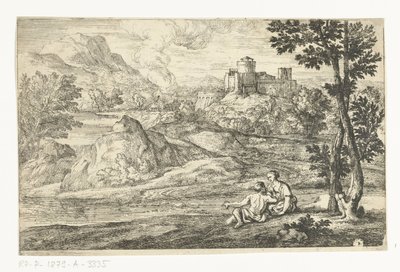 Krajobraz z zamkiem autorstwa Adriaen Frans Boudewyns