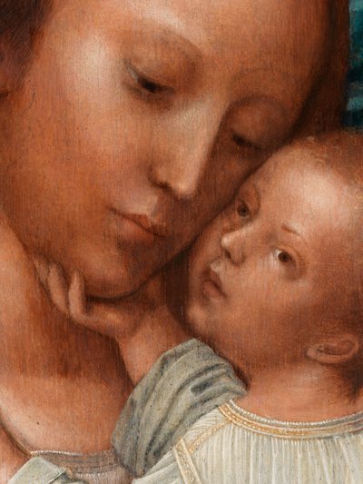 Fragment Madonny z Janem Chrzcicielem i św. Hieronimem (olej na desce) autorstwa Adriaen Isenbrandt or Isenbrant