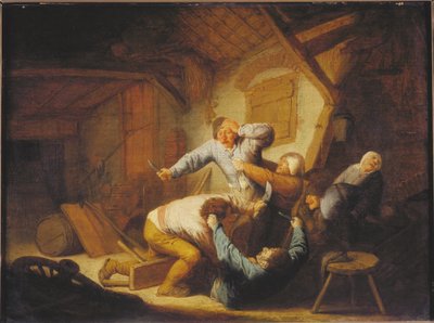 Walki rolników, połowa XVII w. autorstwa Adriaen Jansz Ostade van