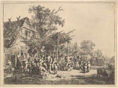 Taniec pod kratą, 1610-85. autorstwa Adriaen Jansz. van Ostade