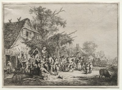 Festiwal pod kratą. autorstwa Adriaen Jansz. van Ostade