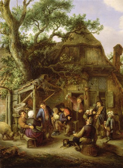Szczęśliwi Chłopi, 1648 (Szczegół) (zob. 242086) autorstwa Adriaen Jansz. van Ostade