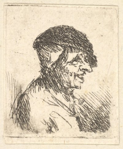 Głowa Chłopa, XVII wiek. autorstwa Adriaen Jansz. van Ostade