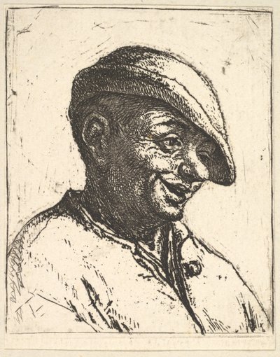 Roześmiany chłop, 1610-85. autorstwa Adriaen Jansz. van Ostade