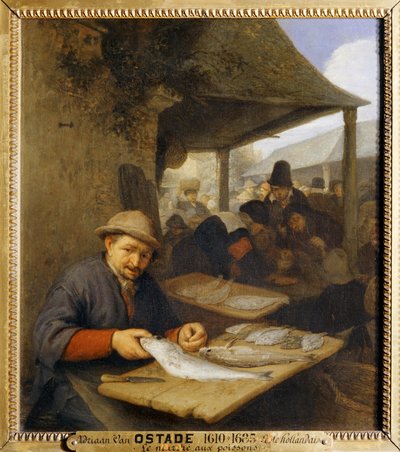 Rynek rybny ... autorstwa Adriaen Jansz. van Ostade