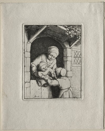 Matka i dwoje dzieci. autorstwa Adriaen Jansz. van Ostade