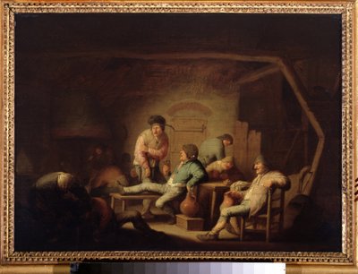 Scena karczmy. (Scena w Tawernie). Obraz Adriaena Jansza van Ostade (1610-1685), ok. 1635. Szkoła holenderska, styl barokowy. Olej na drewnie. Muzeum Puszkina w Moskwie. autorstwa Adriaen Jansz. van Ostade