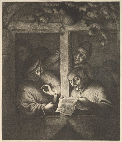 Śpiewacy przy oknie, 1610-85. autorstwa Adriaen Jansz. van Ostade