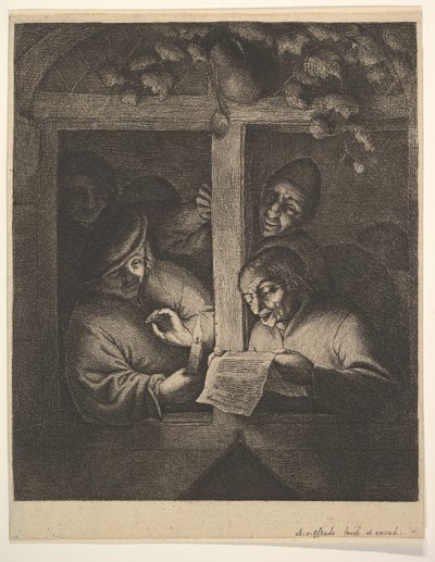 Śpiewacy przy oknie, 1610-85. autorstwa Adriaen Jansz. van Ostade
