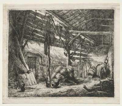 Stodoła, 1647. autorstwa Adriaen Jansz. van Ostade