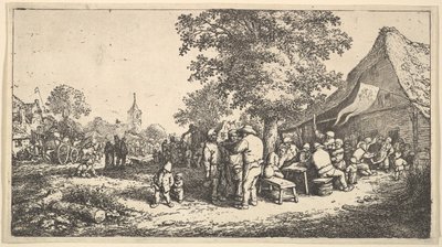 Kermess pod wielkim drzewem, 1610-85. autorstwa Adriaen Jansz. van Ostade