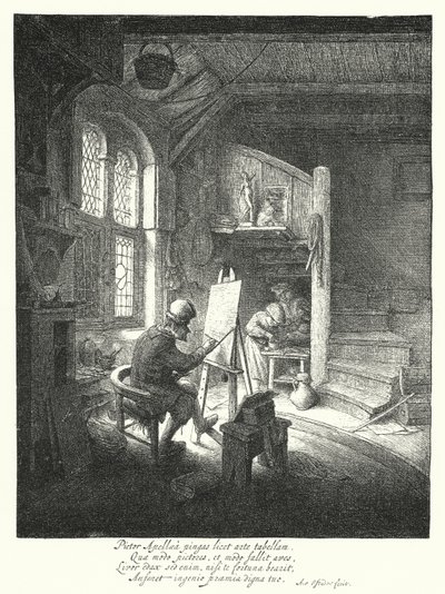 Malarz (grafika) autorstwa Adriaen Jansz. van Ostade