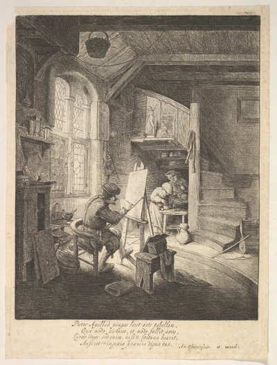 Malarz, XVII wiek. autorstwa Adriaen Jansz. van Ostade