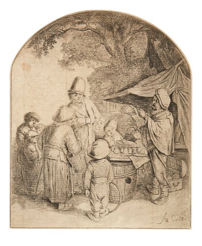 Szachownica (akwaforta) autorstwa Adriaen Jansz. van Ostade