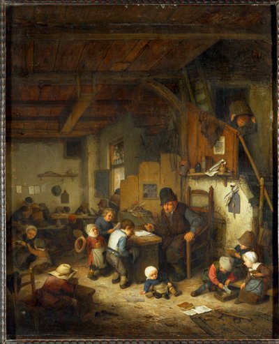 The Schoolmaster ... autorstwa Adriaen Jansz. van Ostade