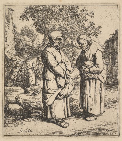 Dwie plotki, 1610-85. autorstwa Adriaen Jansz. van Ostade