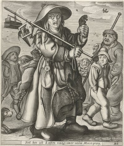 Mäusefänger (Myszołap) autorstwa Adriaen Matham
