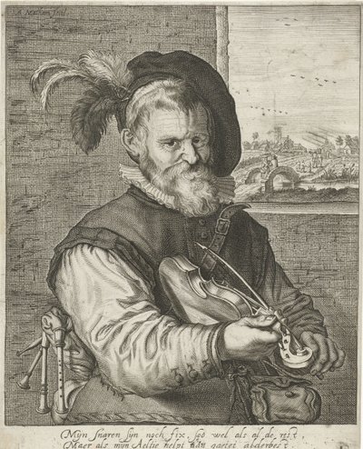 Stary skrzypek autorstwa Adriaen Matham
