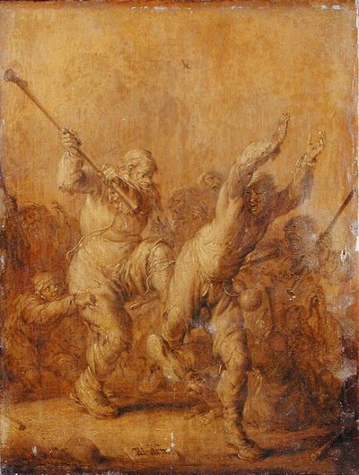 Walka żebraków autorstwa Adriaen Pietersz. van de Venne